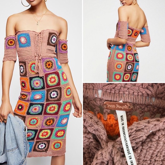 Free People Dresses & Skirts - Free People crochet midi dress  Size S/P
